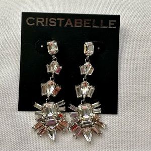 Fashion Cristabelle brand earrings for pierced ears-long, dangle, cocktail